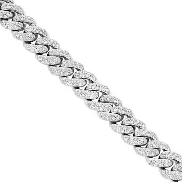 Diamond Cuban Bracelet in 14k White Gold 4.50 Ctw